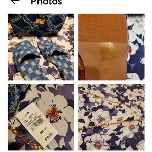 Distressed denim crossbody with slides sz 10